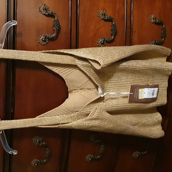 Kika Vargas X Target Gold Knit Tank Sweater sz 2X - Picture 4 of 6